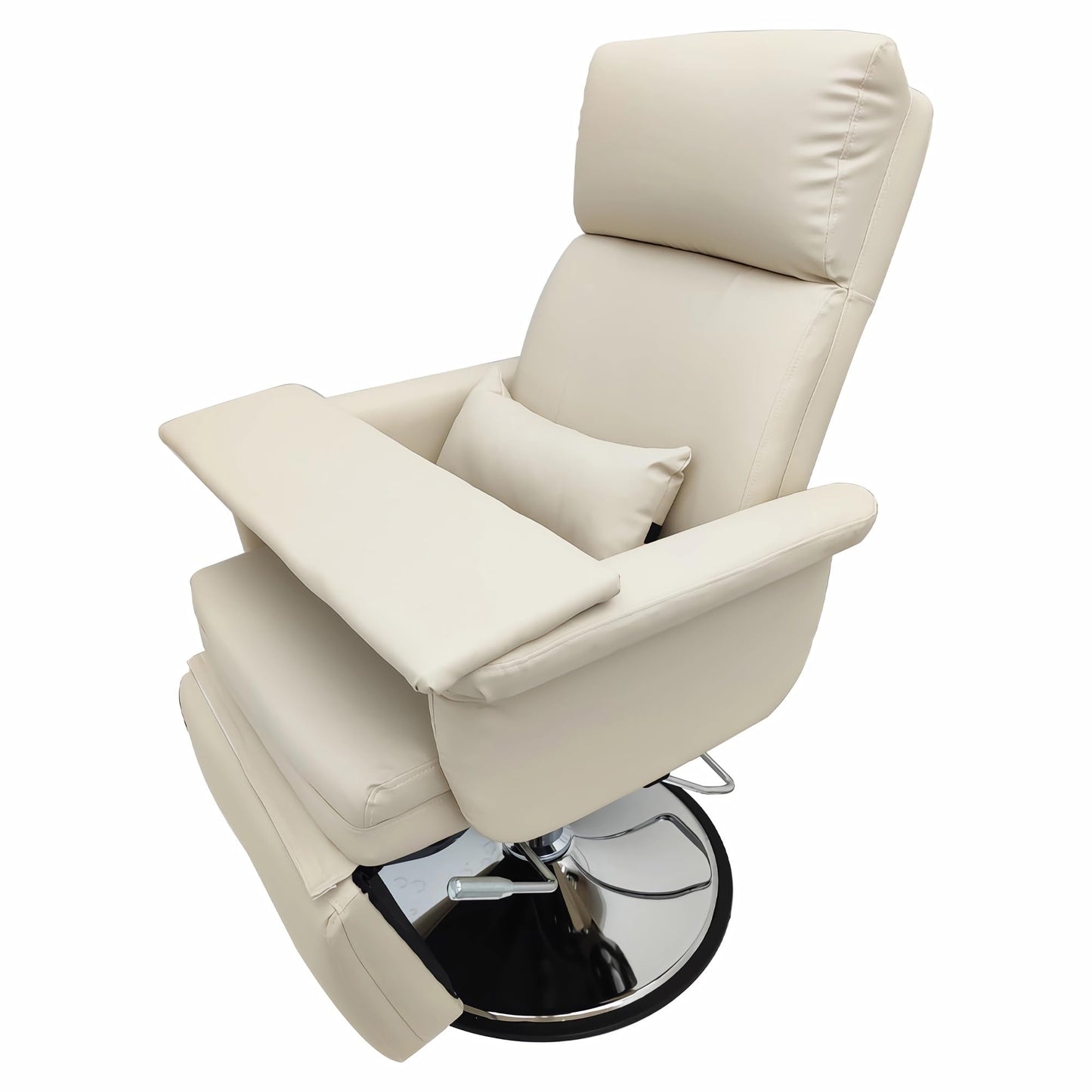 INTSUPERMAI Facial Beauty Salon Chair, 360° Rotation Angle, Max Load 440lbs, Hydraulics Tattoo Chair, Sitting and Reclining, White