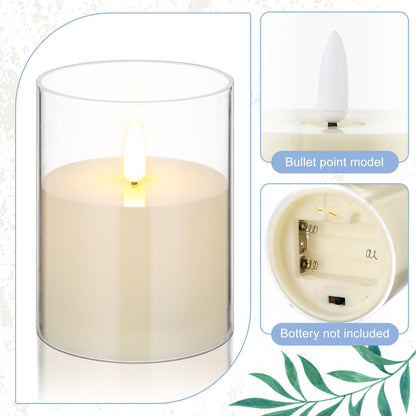 Yunlly 32 Pcs Rose Candle Rings with Flameless Candles Sets, Artificial Flower Eucalyptus Wedding Centerpiece 3 Inch Pillar Candleholders Wreaths for Wedding Party Mother's Day (Blue)