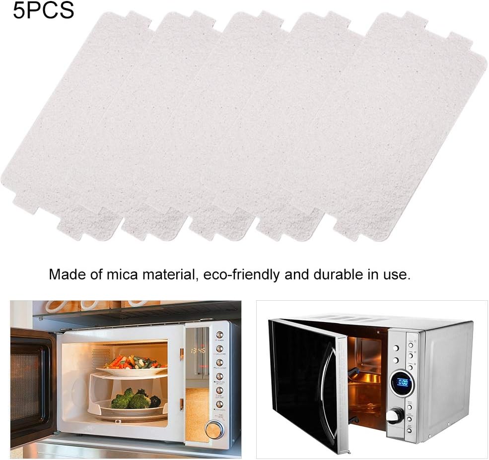Universal Microwave Oven Mica Plate Sheet, 5 PCS Waveguide Cover, Replacement Part for Home Kitchen Office