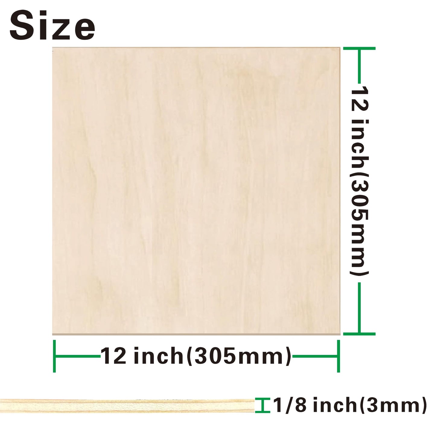 36 Pack Basswood Sheets 1/8 inch,12"x12"x1/8" Plywood Sheets,3mm Basswood for Laser Cutting,Laser Engraving Blanks,Thin Natural Unfinished Wood for Crafts,Wood Burning,Scroll Saw Cutting