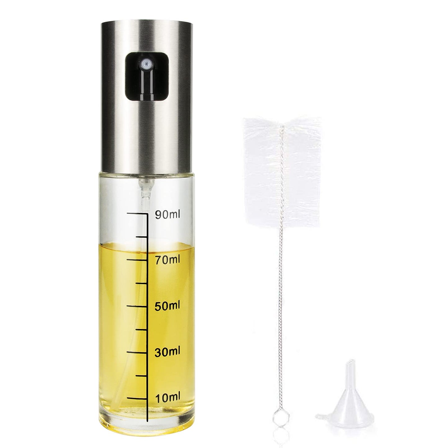 Olive Oil Sprayer for Cooking, 100ml Oil Spray Bottle, Portable Glass Oil Mister for BBQ, Air Fryer, Baking, Roasting, Grilling, Kitchen Gadgets