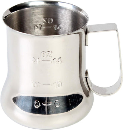 Thunder Group Espresso Milk Pitcher, 18-Ounce, with Measuring Scale