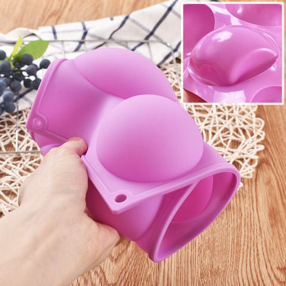 Newk 5 Holes Semi Sphere Silicone Mold, 3 Packs 5-Cavity Half Sphere Mold for Chocolate Bombs, Cake