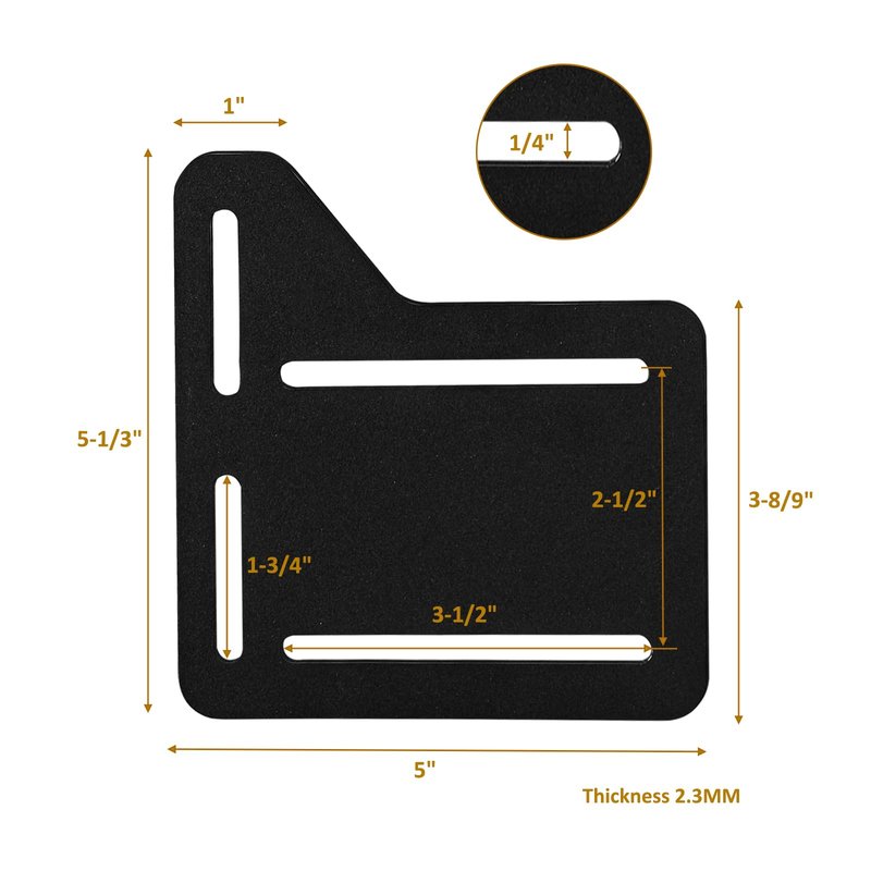 VANROUG 2 Pcs Bed Frame Brackets for Headboard, Bed Frame Adapter Connector, Bed Modification Plate, Bed Frame Conversion Kit, Headboard Attachment Bracket kit for Queen, King and Full Size Beds