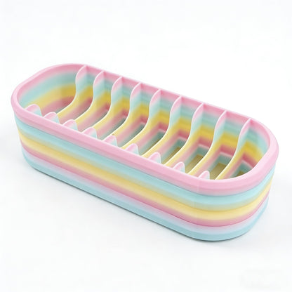 Rainbow Diamond Painting Storage Box with 10 Compartments - Portable Bead Organizer for Diamond Art Kits, Rhinestone & Craft Supplies, Diamond Painting Accessories and Tools