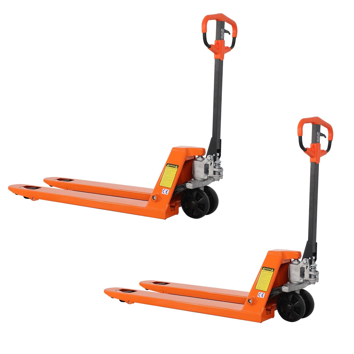 Tory Carrier Manual Pallet Jack Truck - 5500lbs Capacity, 48" L x 21" W Forks - Heavy-Duty Hand Pallet Truck with Controllable Lowering Speed, Overload Protection, and Nylon Wheels-2PCS