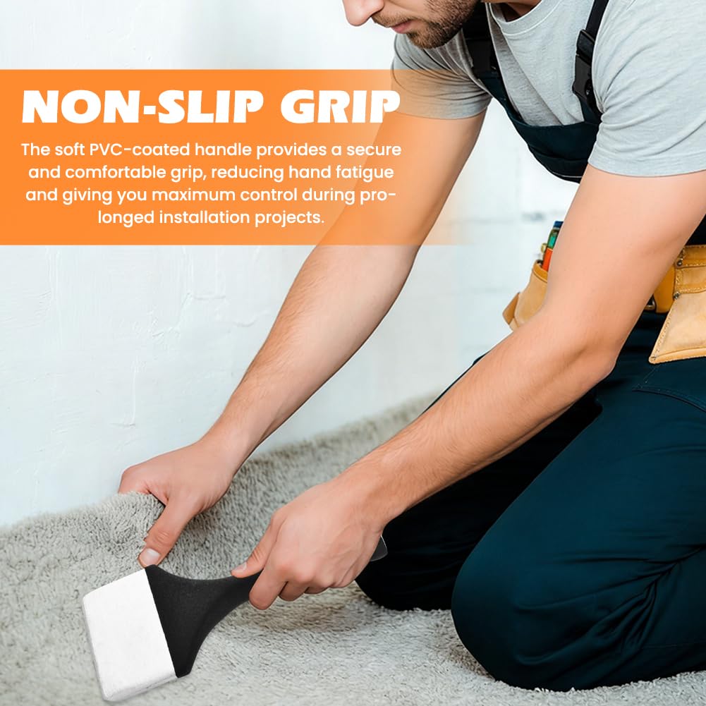 Carpet Tucking Tool, 3.5” Wide Carpet Tucke-r and Stair Tool for Rug Installation, Handheld Rug Tucking Shovel(Color:Black)