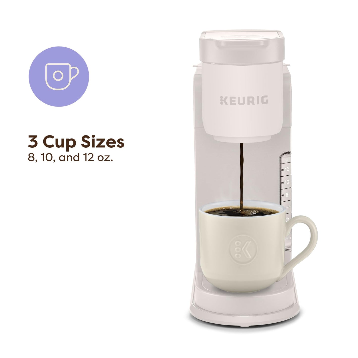 Keurig K-Express Single Serve K-Cup Pod Coffee Maker, 3 Brew Sizes, Strong Button Feature, 42oz Removable Reservoir, Black