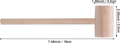 12 Pack Hammers Wooden Crab Mallets Natural Hardwood Crab Lobster Seafood Crackers