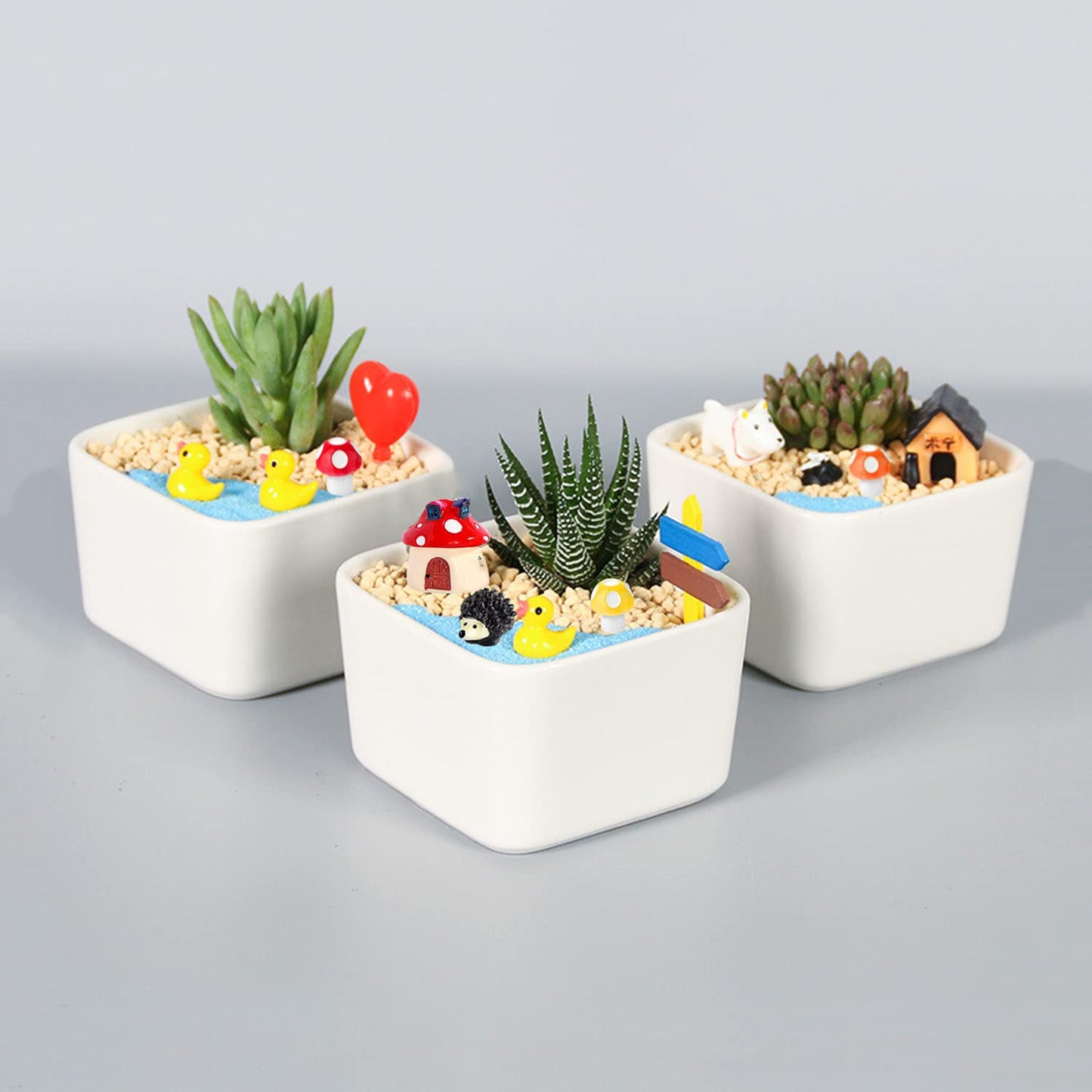 CHAKANLX 123 Pcs Fairy Garden Accessories Outdoor, Miniature Figurines, Decorations, Kit for Terrarium Supplies DIY Craft Decor