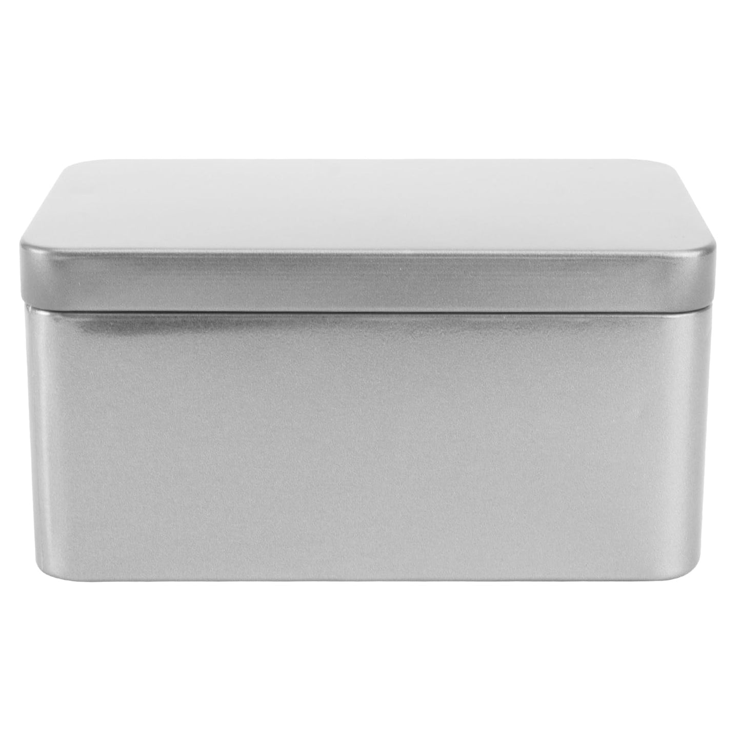 NUOBESTY Rectangular Tinplate Tea Leaf Storage Box 5.23X3.34X2.51In Mini Portable Metal Container with Lid for Home Organization Candies and Small Items