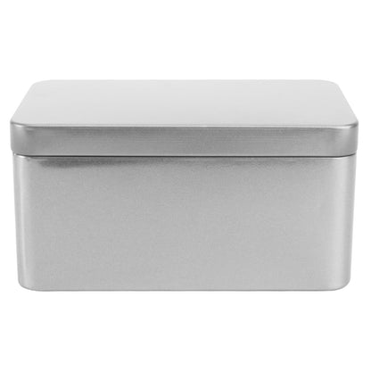 NUOBESTY Rectangular Tinplate Tea Leaf Storage Box 5.23X3.34X2.51In Mini Portable Metal Container with Lid for Home Organization Candies and Small Items