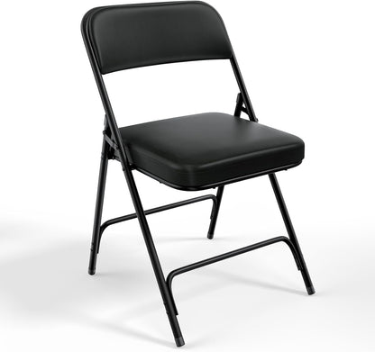 1 Pack VINGLI Padded Folding Chairs with Thick Seat Cushion, Portable, Durable & Extra Comfortable Foldable Chairs
