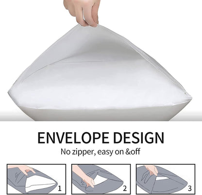 Microfiber Pillowcases 2 Pack - Super Soft, Wrinkle & Stain Resistant, 20x26, White | Envelope Closure