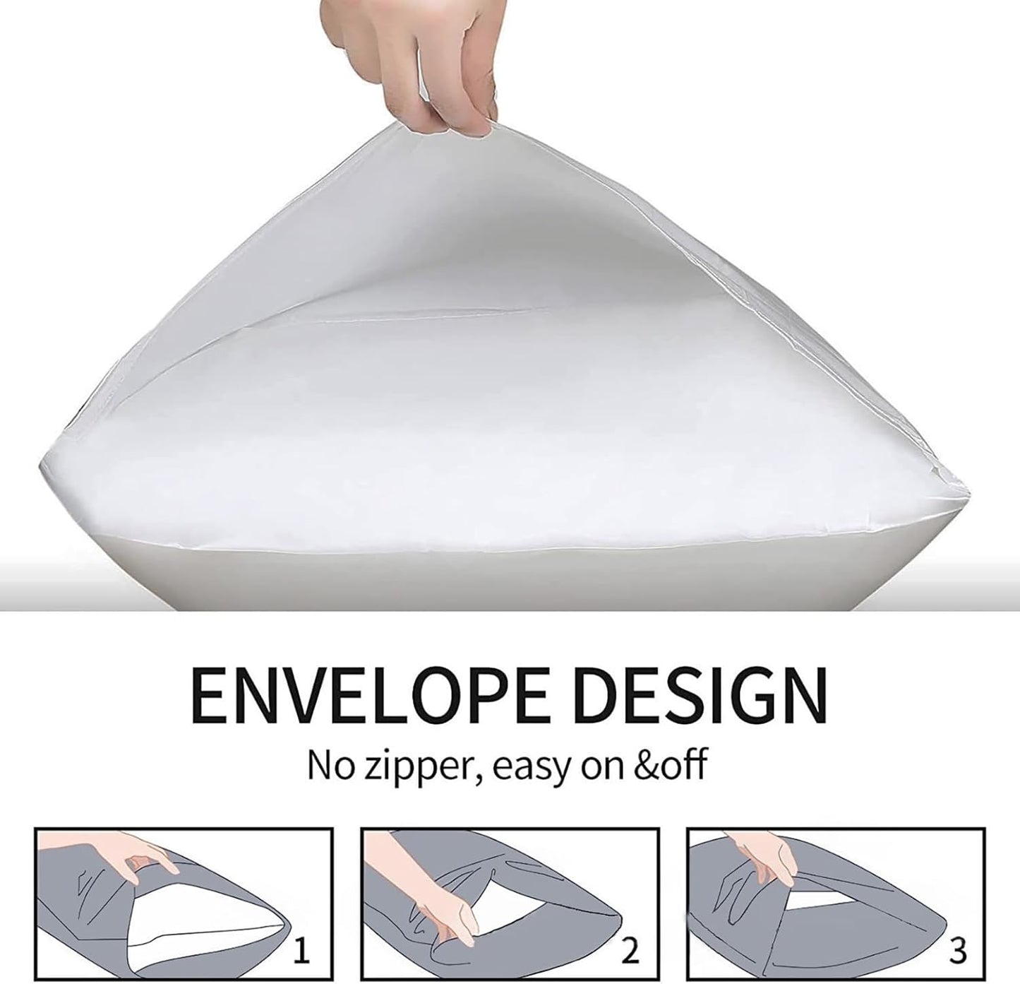 Microfiber Pillowcases by [Brand Name] - Super Soft Queen Bed Covers, Wrinkle & Fade Resistant, 20x30, Black