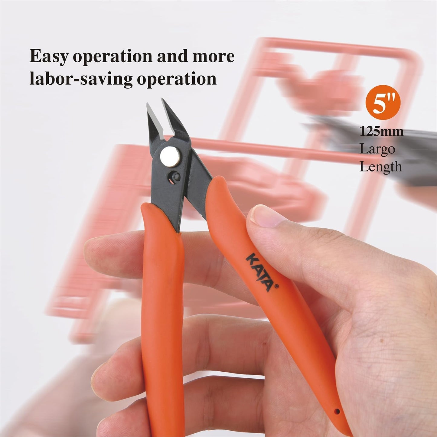KATA 5-Pack Micro Wire Cutters, Precision Electronics Flush Cutter and Side Cutting pliers, Clean Cut for Model, Jewelry, Model Kits