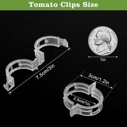 Feed Garden 120Pcs Plant Clips - Reusable Supports for Climbing Plants, Tomatoes, Cucumbers & More | White