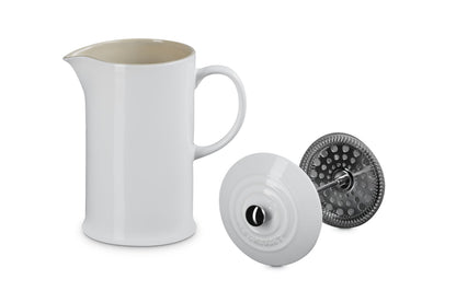 Le Creuset Stoneware French Press, 34 oz., White