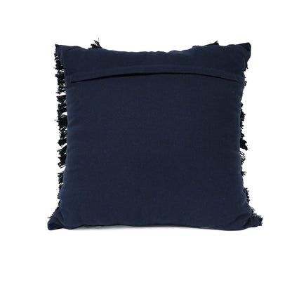 Lush Decor Modern Tassel Decorative Throw Pillow, 20" W x 20" L, Navy - Square Pillow - Throw Pillows For Bed, Couch, Or Chair
