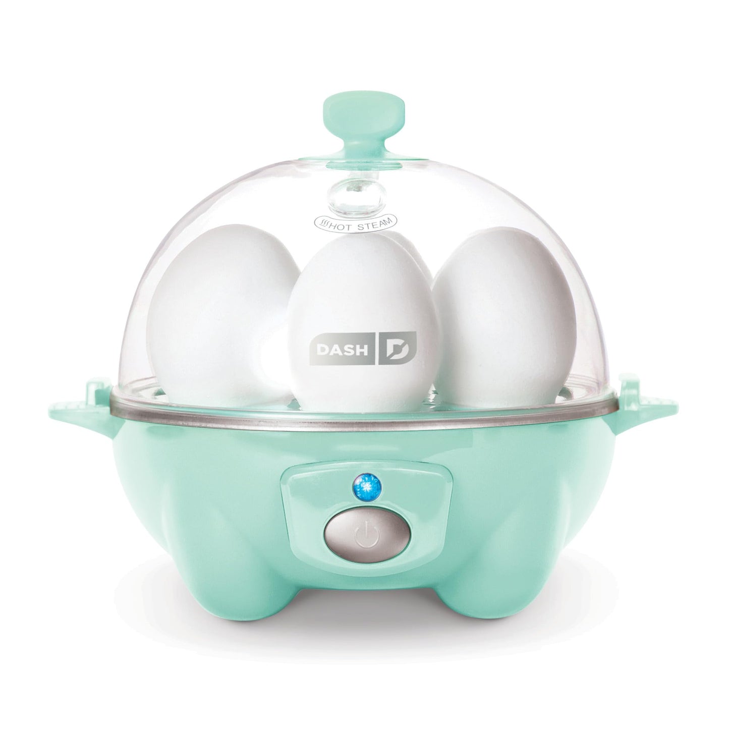 DASH Rapid Egg Cooker: 6 Egg Capacity Electric Egg Cooker for Hard Boiled Eggs, Poached Eggs, Scrambled Eggs, or Omelets with Auto Shut Off Feature - Aqua, 5.5 Inch (DEC005AQ)