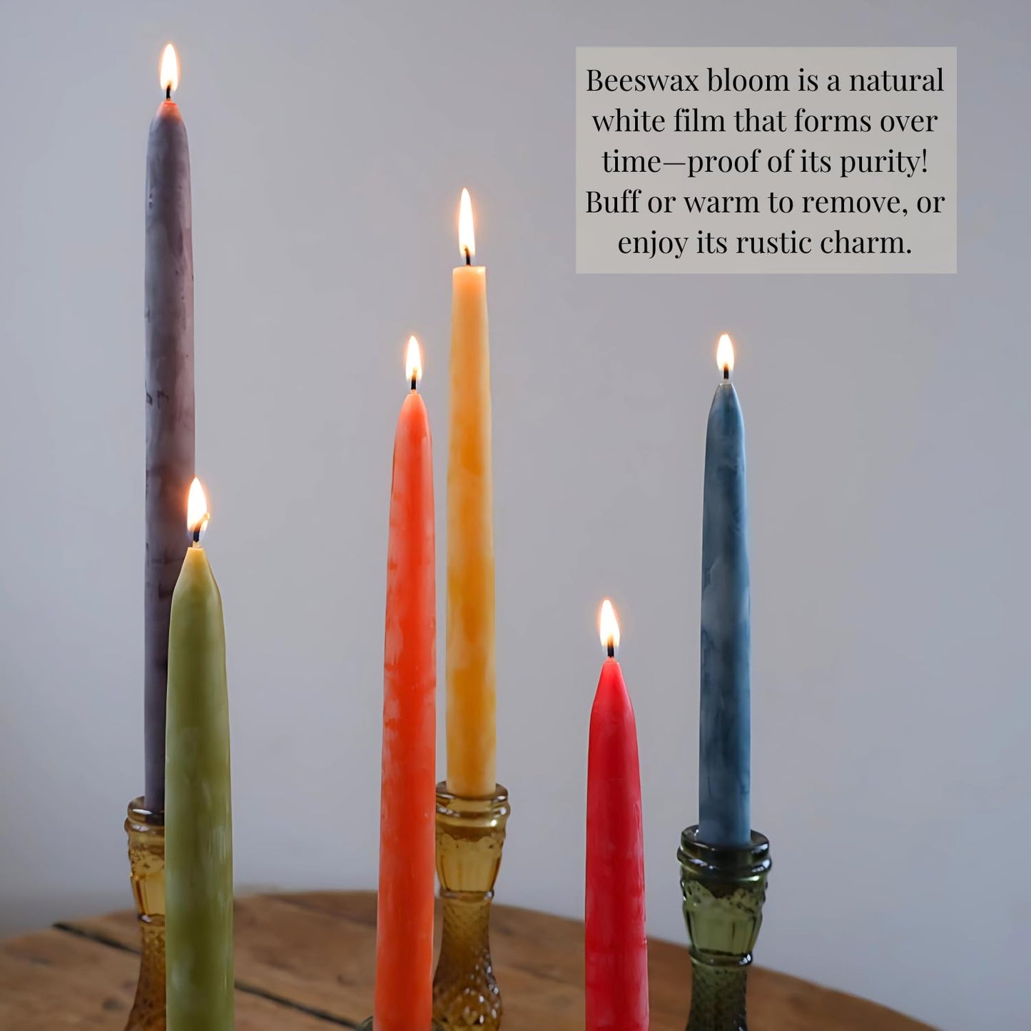 Candlestock Beeswax Taper Candles – Standard 7/8" Diameter, Pure 100% Natural USA Beeswax, Cotton Wick, Dripless, Long-Burning, Handmade in Woodstock, NY- 8 Inches - 1 Pair (2 Candles) - Rose Red