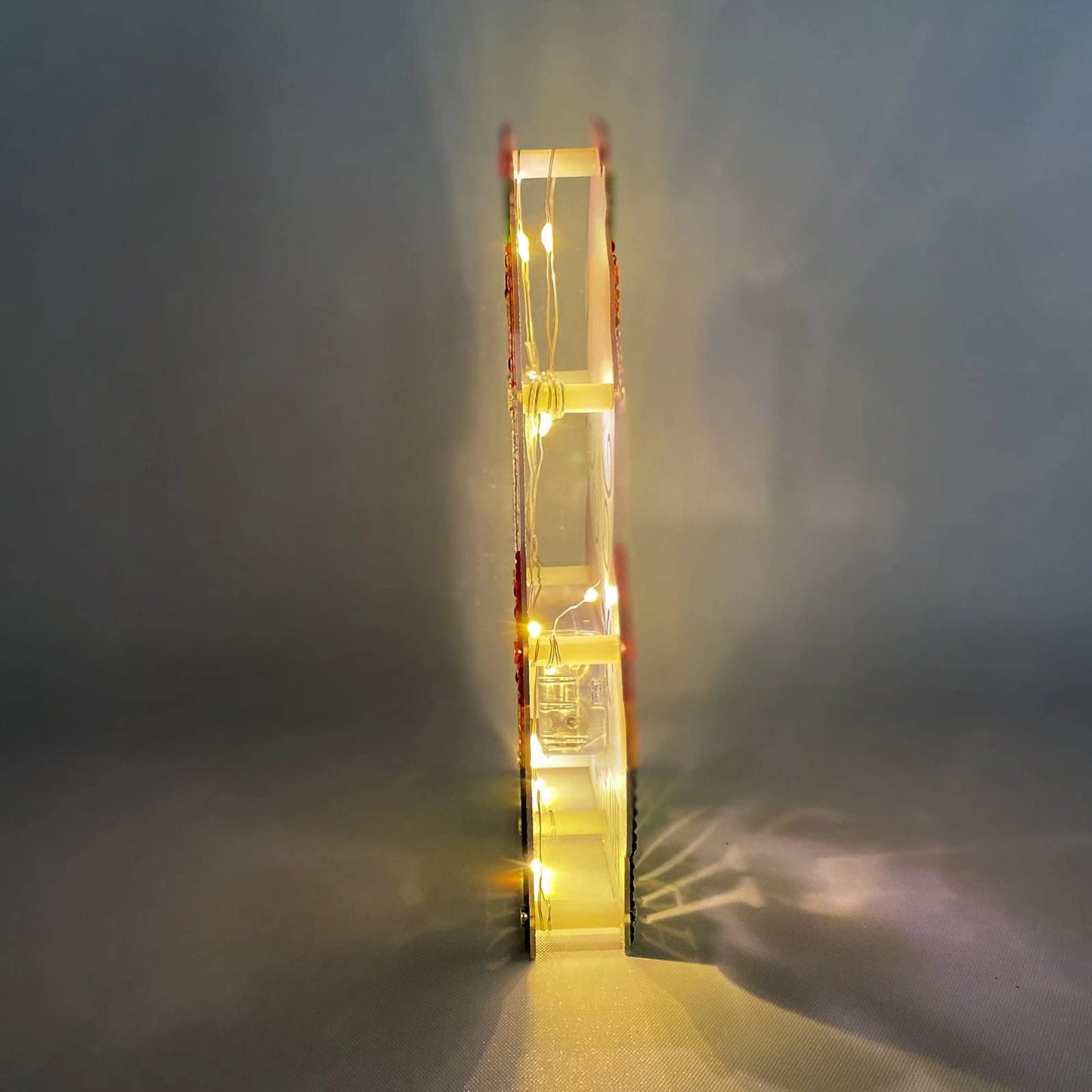 Double-Side DIY Diamond Painting Lamp LED Light Christmas Tree Ornament Kit Santa Gift Train Full Drill Crystal Drawing Kit Bedside Night Light Arts Crafts for Home Decoration Or Christmas Gifts