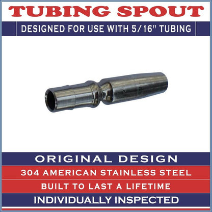 5/16" Stainless Steel Maple Tubing Spouts – Premium Tapping Spiles for Collecting Sap & Making Maple Syrup (25)