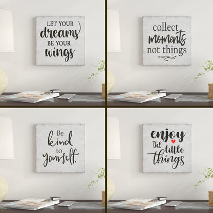 20 Piece Inspirational Word Stencil Set, Stencils for Painting on Wood, Canvas - Quotes Include Dream, Faith Hope Love - Stencils for Crafts Reusable – Drawing & Signs - 8 Inch