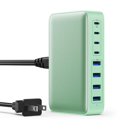 USB C Charger 200W USB C Charger Block,Upgraded GaN III 8-Port Fast Charging Station Hub,PD 65W Laptop Charging Adapter Compatible with MacBook Pro/Air,DELL,Steam Deck,iPhone 16/15/14,Galaxy S23/22