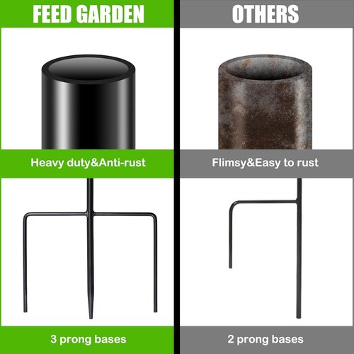 Feed Garden Adjustable 32-Inch Small Shepherds Hooks - Perfect for Lanterns, Plants, Bird Feeders | 2 Pack