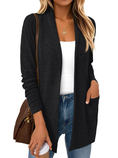 LILLUSORY Cardigan Sweaters for Women Lightweight Open Front Cardigans Casual Loose 2025 Fall Sweater with Pockets