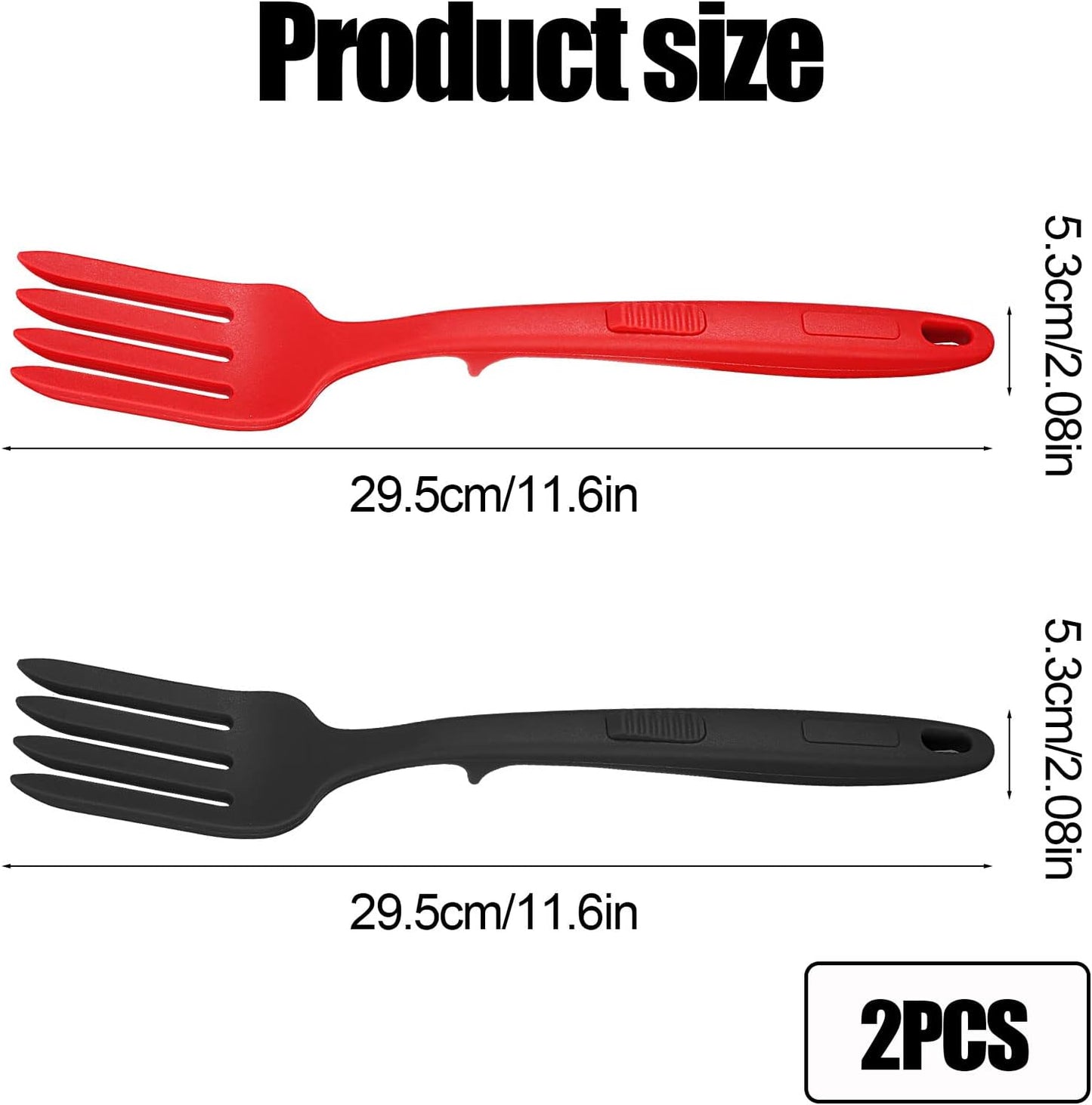 2pcs Silicone Flexible Forks, Heat Resistant Cooking Forks, Multifunctional Nonstick Blending Forks for Stirring,