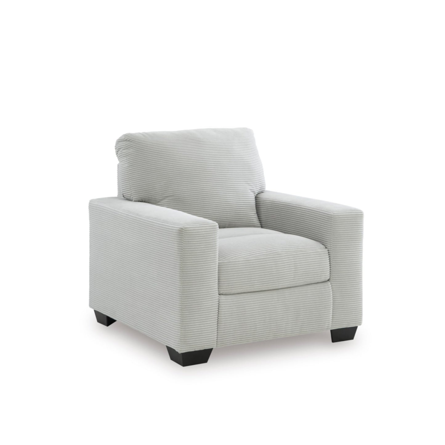 Signature Design by Ashley Ammon Urban Anti Sag Chair with Loose Seat Cushion, Light Gray