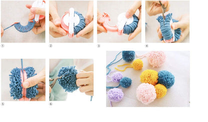READAEER Round Knitting Looms Set Craft Kit Tool with Hook Needle and Pompom Maker