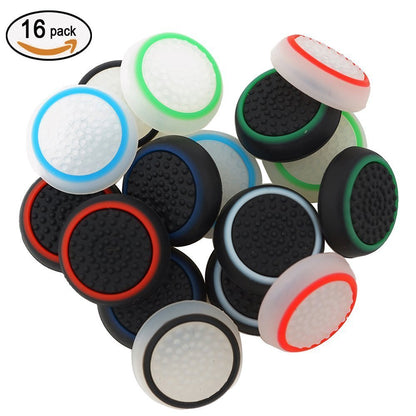 SUBANG 16 Pieces Silicone Noctilucent Thumb Grip Caps Controller Joystick Cap Covers for PS-Series, Xbox-Series Analog Stick Caps Replacement