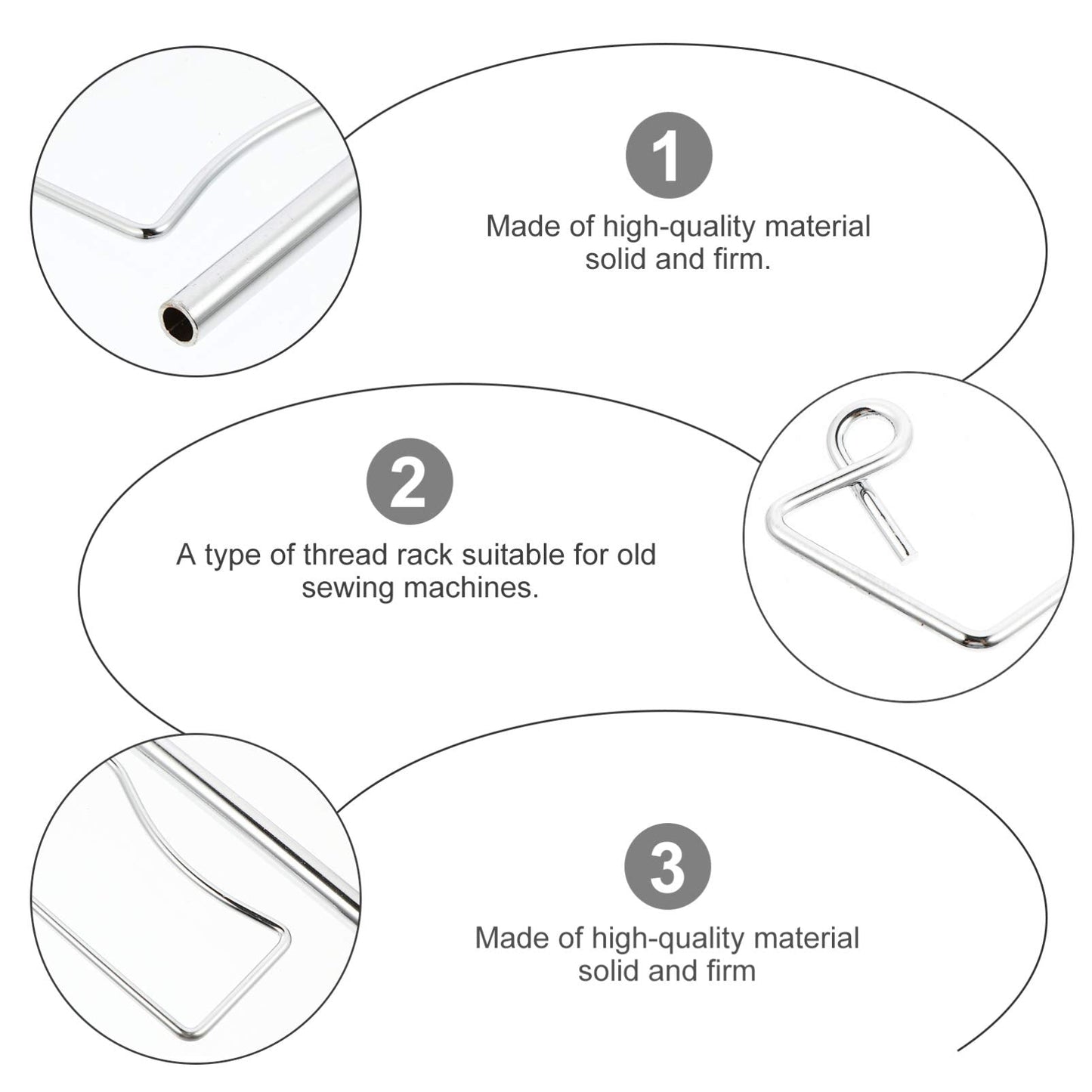 EXCEART Metal Embroidery Stand Adjustable Single Thread Spool Holder Universal Full Metal Single Cone and Spool Thread Rack Sewing Quilting Thread Holder