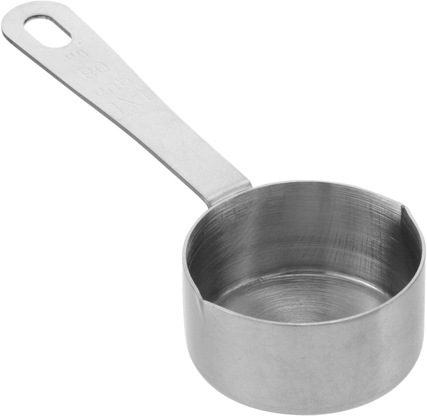 Amosfun Stainless Steel Saucepan, Butter Melting Pot with Dual Spouts and Long Handle, 60ml