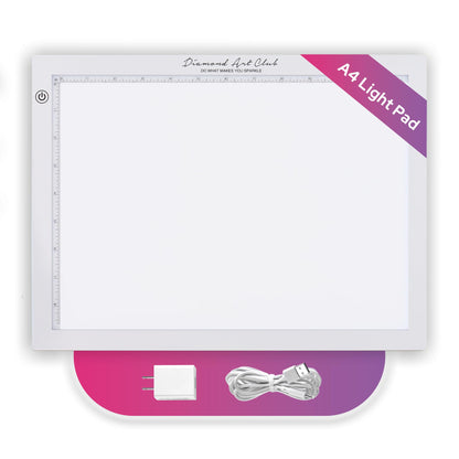 DIAMOND ART CLUB - NEW A4 Light Pad, USB LED Light Board for Diamond Painting and DIY Crafting, Diamond Art Tools and Accessories, 14.1" x 10.6"
