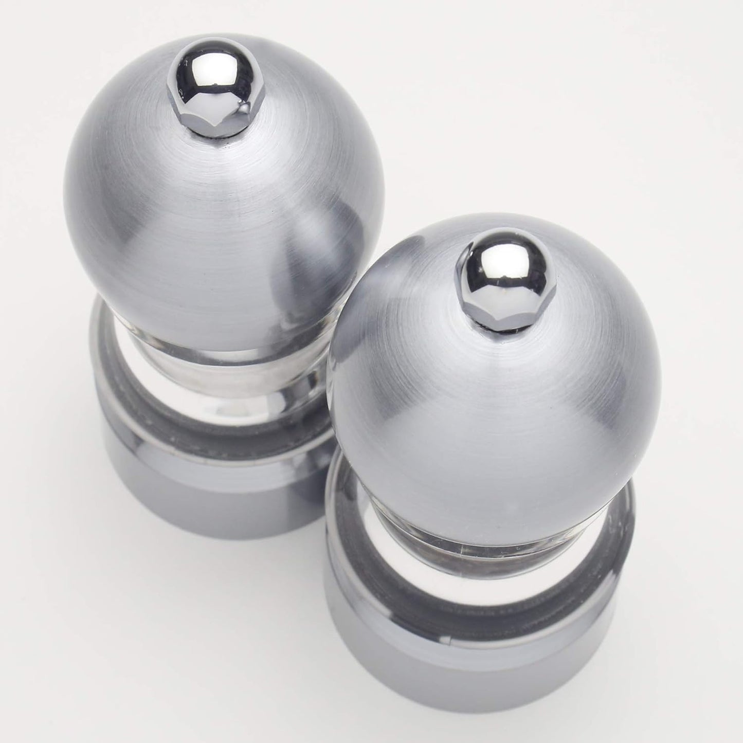 Chef Specialties Clear 3.5" Metro Pepper Mill and Salt Mill Set