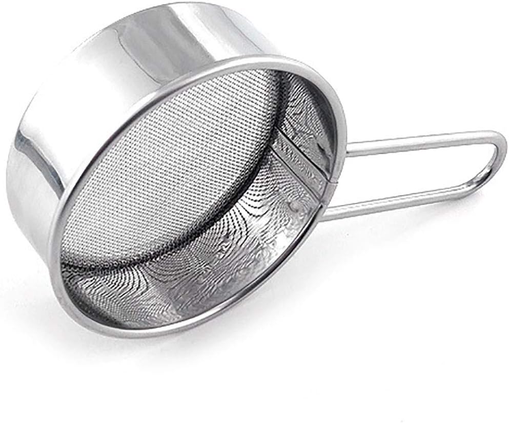 2.5 Inch Stainless Steel Strainer with Long Handle, Flour Sieve Mini Small Flour Sifter Drainer for Baking, Powder