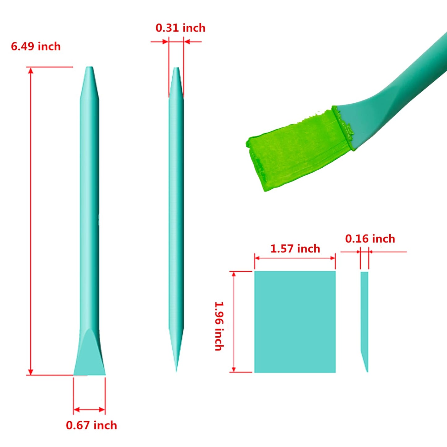 25pcs Screen Printing Squeegees with Flower Round Sponges Brush Set for Chalk Paste/Wood Burning/Craft Paint Tools, Self-Adhesive Stencil Rubber Mini Squeegee for Transfer Chalk Paint Stencil Ink