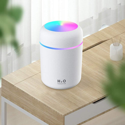 Colorful Cool Mini Humidifier, 300ML USB Personal Desktop Vaporizer, Quiet Ultrasonic Air Humidifier for Home