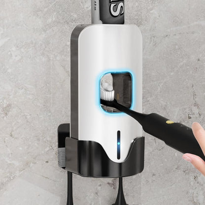 3-Level 2 Smart Automatic Electric Toothpaste Dispenser for Kids - Wall Mounted Bathroom Squeezer with Adjustment