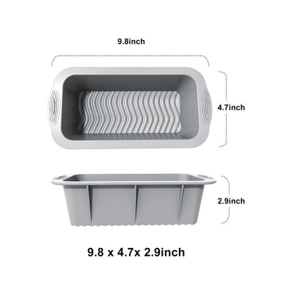 saphe Silicone Bread Loaf Pan, Heat resistant bread pan，Non-Stick Baking Mold Pans for Loaf, Bread, Cake, cheese cake, 3 packs