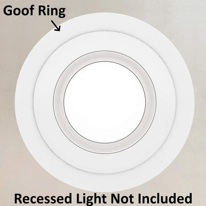 8 Pack Gloss White Goof Trim Ring for 8" Inch Recessed Can Lighting Down Light, Outer Diameter 8.6 Inches, Inner Diameter 6.2 Inches