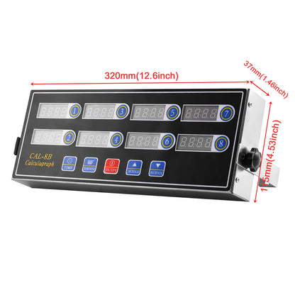 BIZOEPRO Kitchen Timers for Cooking, 8 Channel, Commercial Grade, Stainless Steel, LED Digital, Loud Alarm,