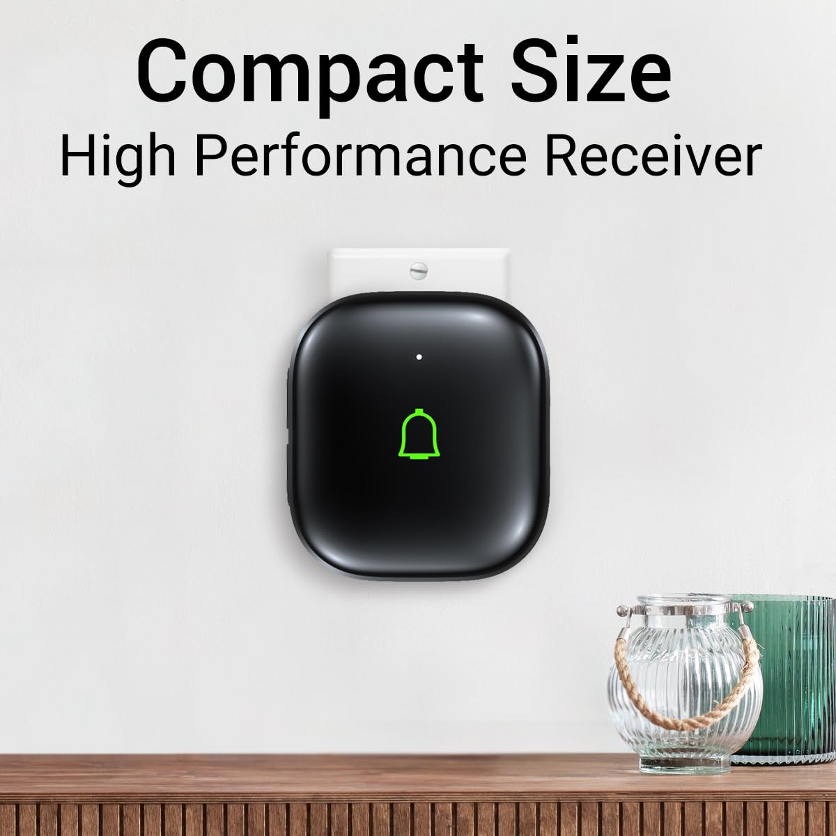 Doorkit Wireless Doorbell Door Bell Ringer Wireless IP66 Waterproof 1000Ft 32 Chimes 115dB 7 Volume Levels Mute Mode & LED Flash Doorbells for Home Kids Room Teachers Classroom Office