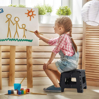 ACSTEP Folding Step Stool - Sturdy 9-Inch Collapsible Design | Non-Slip & Lightweight for Kids & Adults, 300 lbs Capacity