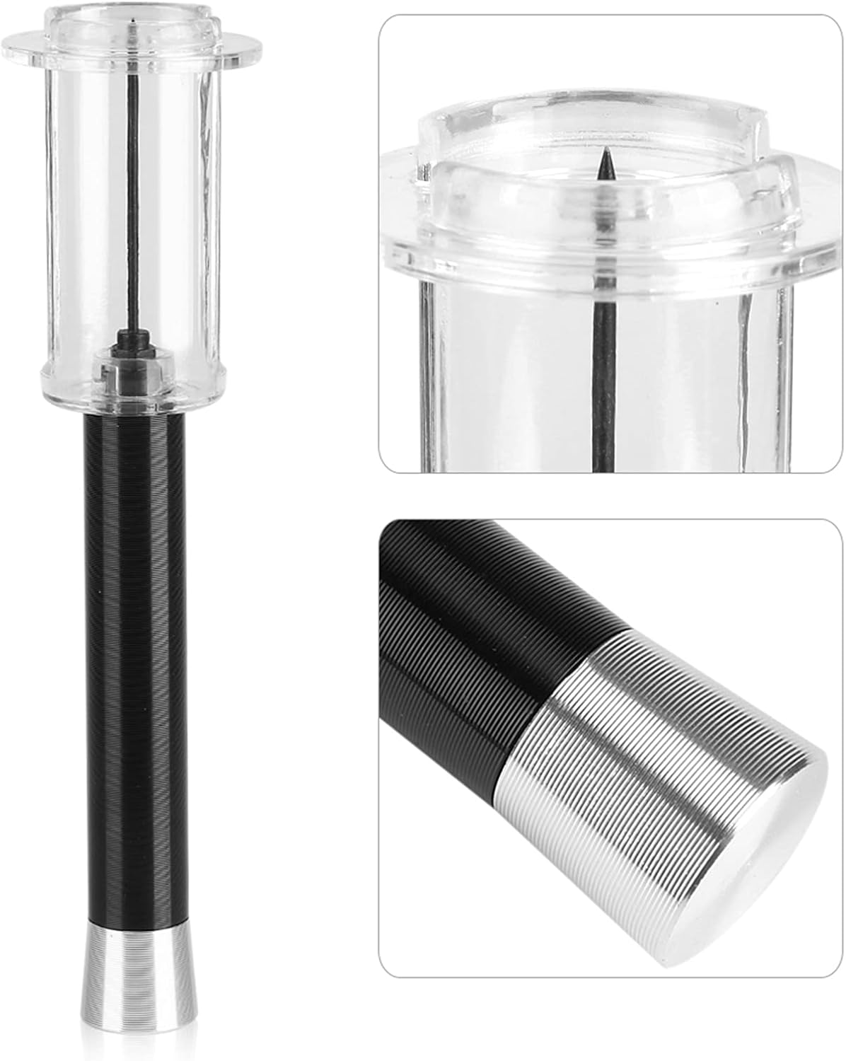 Easy Air Pump, Black Pneumatic Corkscrew for Red Wine Bottle Opener, Cork Remover