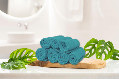 Lenenz 12 Pack Set 13x13'' Soft Wash Cloths - Plush and Absorbent Cotton Washcloths for Face, Body, and Baby